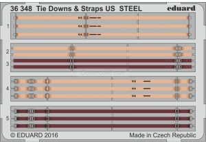 Tie Downs & Straps US STEEL.Fotograbado. Escala: 1:35. Marca Eduard. Ref: 36348