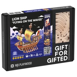 Barco León "Flying on the Waves" con 177 pz, madera contrachapada. Marca Mr.playwood. Ref: 10114