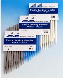 Lápiz lija de grano grueso (150), pack de 8 limas. Marca Albion Alloys. Ref: 344.