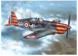 Morane-Saulnier MS-406C.1 " red & yellow stripes". Escala 1:72. Marca Special Hobby. Ref: A114