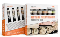 NATURE WEATHERING EFFECTS SET – AK GOUACHES. 6 Tubios de 20ml. Marca AK Interactive. Ref: AKG26