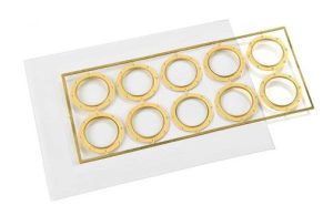 Ojo de Buey con cristal. Diámetro 15 mm , ( 10 unds. ). Marca Amati. Ref: 4940/15