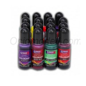 Set Tintes para Resina Epoxi Semitransparentes, 16x10 ml. Marca NAZZA. Ref: TINTES