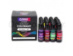 Set Tintes para Resina Epoxi Semitransparentes, 16x10 ml. Marca NAZZA. Ref: TINTES