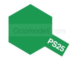 Spray BRIGHT GREEN Polycarbonate ( 86025 ). Bote 100 ml. Marca Tamiya. Ref: PS-25, PS25