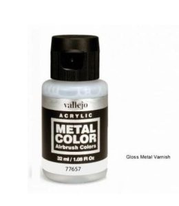 Acrilico Metal color, barniz metal brillante. Bote 32 ml. Marca Vallejo. Ref: 77.657