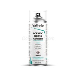Aerosol Barniz Acrilico Brillante. Bote 400 ml. Marca Vallejo. Ref: 28.530