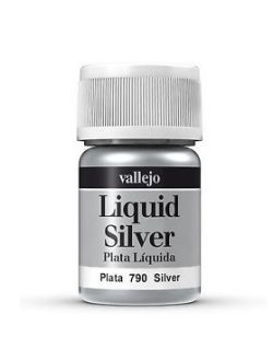Liquid gold, Silver. Bote 35 ml. Marca Vallejo. Ref: 70.790