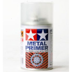Spray Metal Primer transparente. Para metal y plástico. Bote 100 ml. Marca Tamiya. Ref: 87061