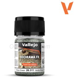 Verde Musgo 0.5-2mm. Bote 60gr. Marca Vallejo. Ref: 26.311, 26311