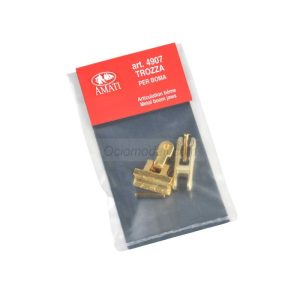 Articulación de botavara o de verga en metal de fundición latonado, 1ud. Marca Amati. Ref: 4907