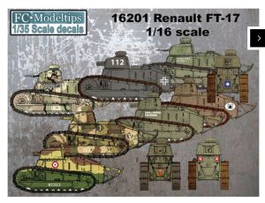 Calcas para el FT-17. Escala 1/16. Marca Fcmodeltips / Fcmodeltrend. Ref: 16201