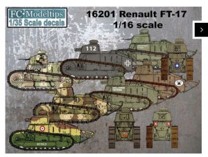 Calcas para el FT-17. Escala 1/16. Marca Fcmodeltips / Fcmodeltrend. Ref: 16201