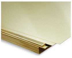 Plancha de Latón 400 x 200 mm, 0.30 mm, 1und. Marca Dismoer. Ref: 33291