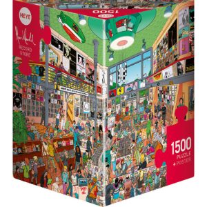 Tienda de registros, Records Store, 1500 pz. Puzzle Vertical. Marca Heye. Ref: 30086 2 Tienda de registros, Records Store, 1500 pz. Puzzle Vertical. Marca Heye. Ref: 30086