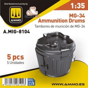 MG-34 tambores de munición, escala 1/35. Marca Mig. Ref: AMIG8104