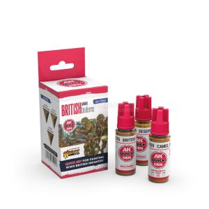 BRITISH WWII UNIFORMS – QUICK GEN SET. 3 Botes de 18 ml. Marca AK Interactive. Ref: AK17503