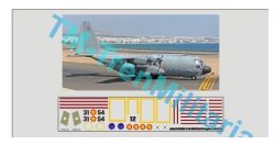 Calcas Avión LOCKHEED C-130 HERCULES 31-54, decoración "gris ALA 31". Escala 1:48. Marca Trenmilitaria. Ref: 000_5005