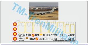 Calcas del Avión AIRBUS A330 MRTT "452-03" decoración "gris EJERCITO DEL AIRE". Escala 1:72. Marca Trenmilitaria. Ref: 000_8983