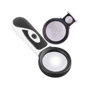 Lupa de mano de doble aumento con led. Marca Dismoer. Ref: 19204