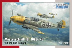 Messerschmitt Bf 109E-1/B ‘Hit and Run Raiders’. Escala 1:72. Marca Special Hobby. Ref: 72474