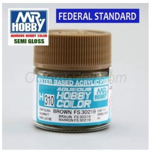 Mr.HOBBY AQUEOUS COLOR, Brown FS30219 (Semi-gloss) US. Bote 10 ml. Marca MR.Hobby. Ref: H310, 310