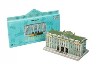 Museo de la Hermita, San Petersburgo. Puzzle 3D de Montaje. Serie de Museos del mundo. Marca Clever Paper. Ref: 468