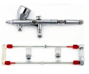 Set Aerógrafo D-103 doble acción y agujas con diámetro 0,2 - 0,3 - 0,5 mm . Marca Dismoer. Ref: 26022