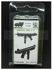 Subfusil Star Modelo Z-70, 1/35. Marca BMR MODELS. Ref: 3D35008 5 Subfusil Star Modelo Z-70, 1/35. Marca BMR MODELS. Ref: 3D35008
