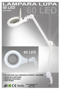 Lupa Flexo con luz de leds 5 dioptrias. Marca Dismoer. Ref: 19526.